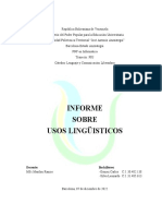 Informe Sobre Usos Linguisticos