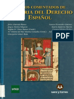 Textos Comentados de Historia Del Derecho Español