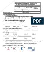 Half Yearly Exam Math Model Paper