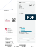 My Singtel bill overview for $3,336.83