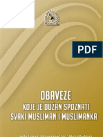 Obaveze Koje Je Dužan Spoznati Svaki Musliman I Muslimanka