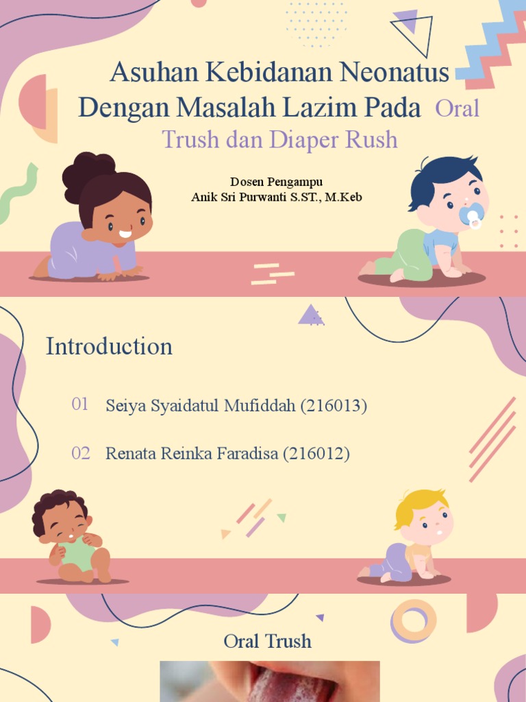 Asuhan Kebidanan Pada Bayi Dengan Masalah Oral Trush Dan Diaper Rush PDF
