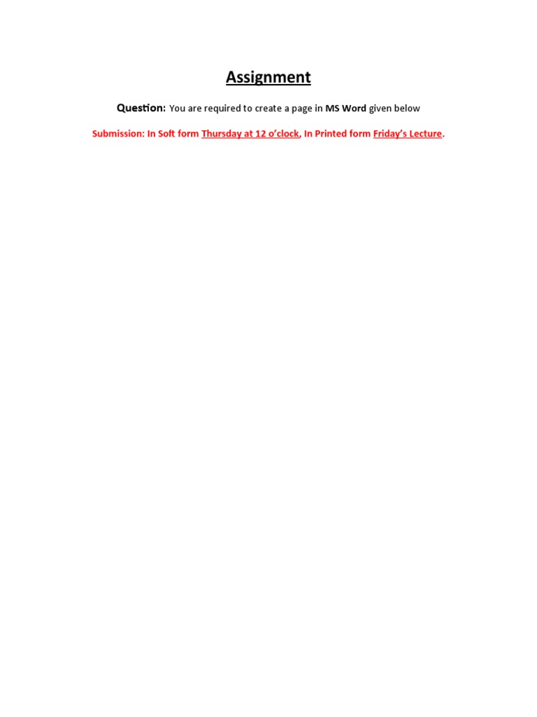 MS Word Assignment Formatting Guide | PDF | Career & Growth | Foreign ...