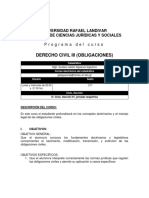 Obligaciones Civiles III: Fundamentos Doctrinarios y Legales