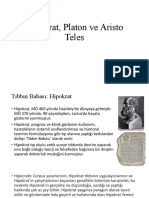 Hipokrat, Platon Ve Aristo Teles