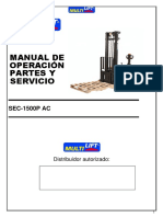 SEC-1500P AC Operation, Maintenance and Parts Manual - Spanish