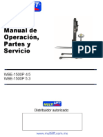 Wse-1500p Operation Maintenance and Service Spanish