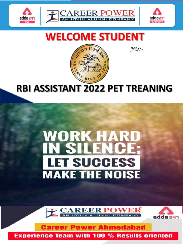Rbi Maths PET | PDF | Percentage | Samsung