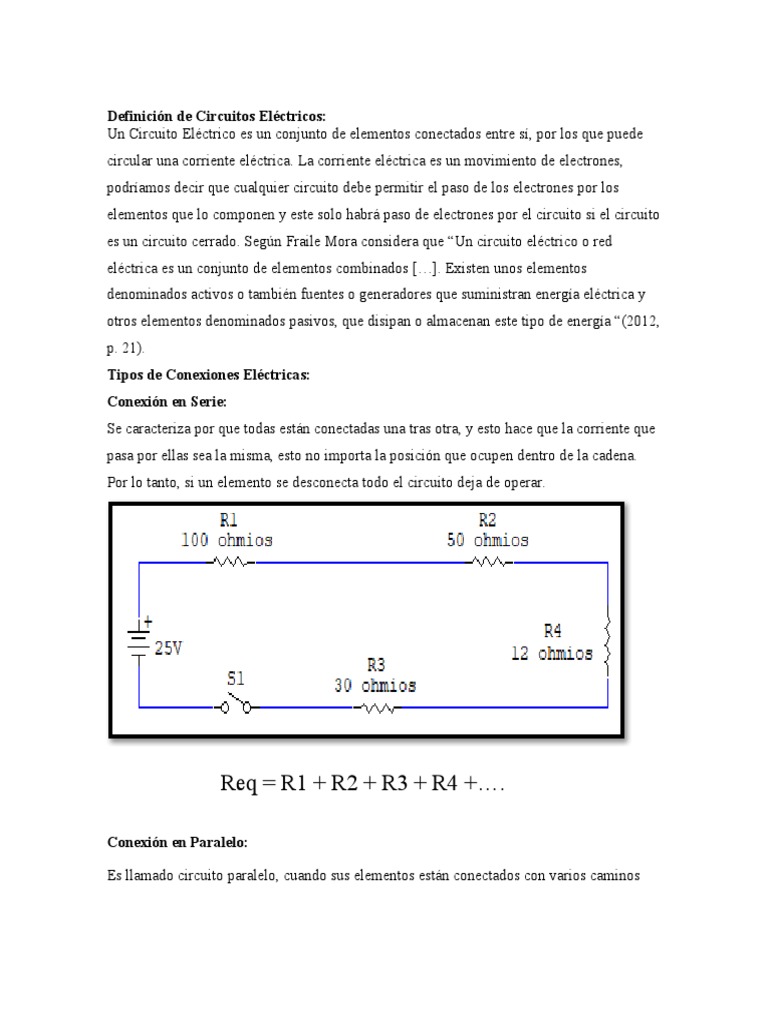 Definición de Circuitos Eléctricos | PDF