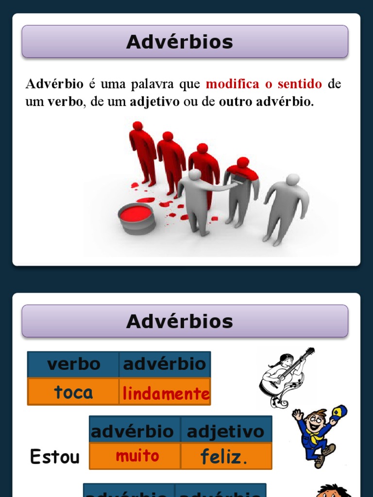 Tipos e Exemplos de Advérbios | PDF | Advérbio | Tipologia linguística