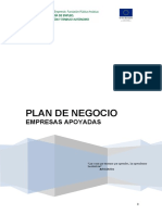 Plan de negocio para empresas apoyadas