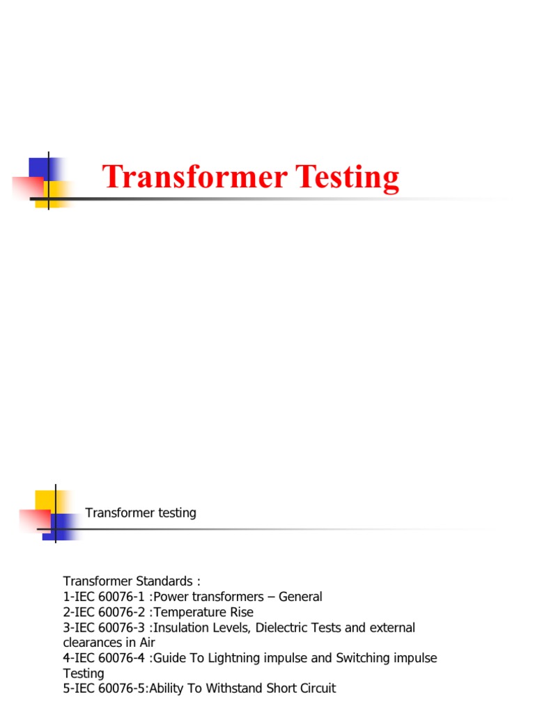 Transfomer Testing