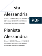 Pianista Alessandria