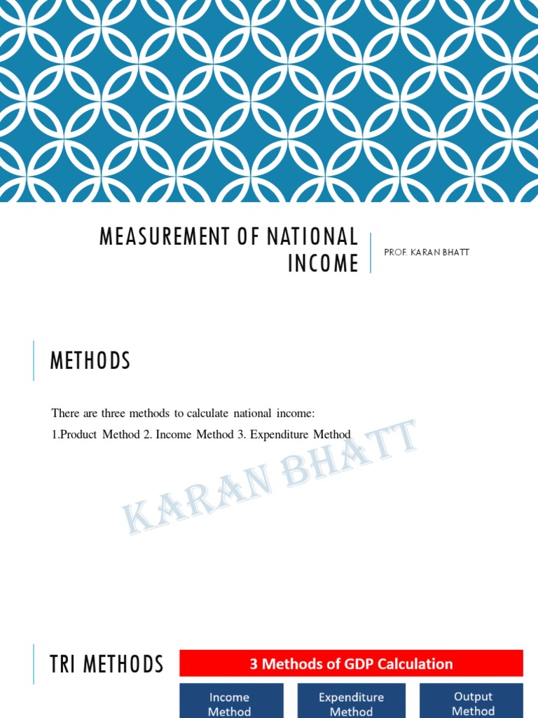 National Income Calculation Methods | PDF | Measures Of National Income ...
