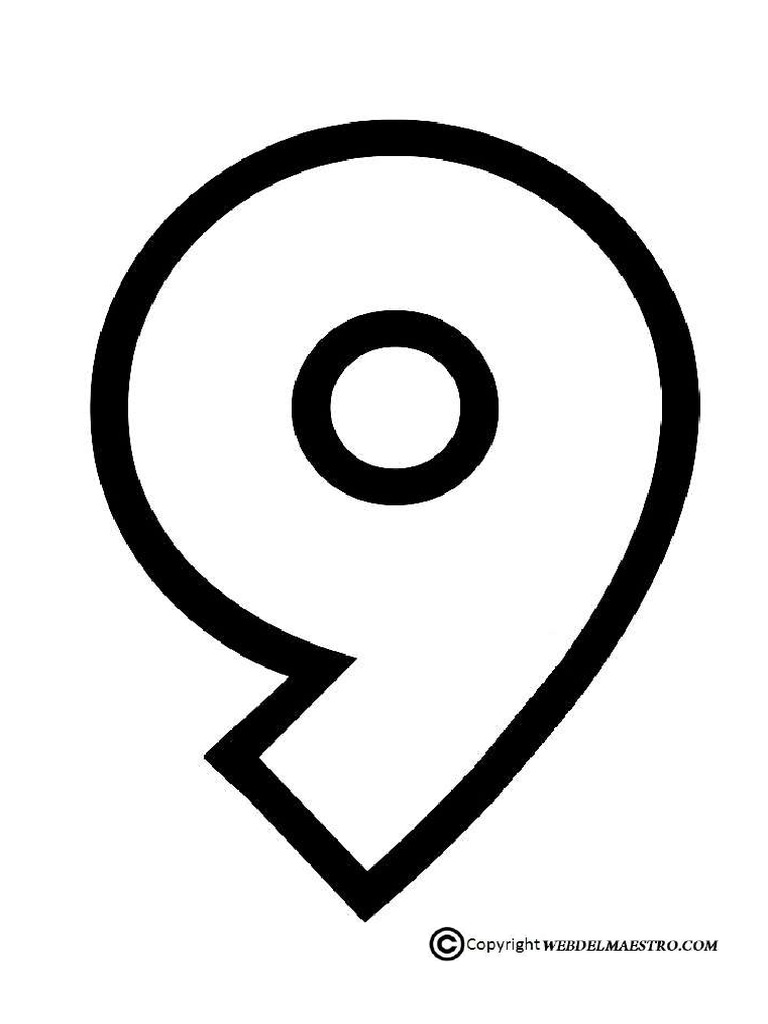 Número 9 para Imprimir | PDF
