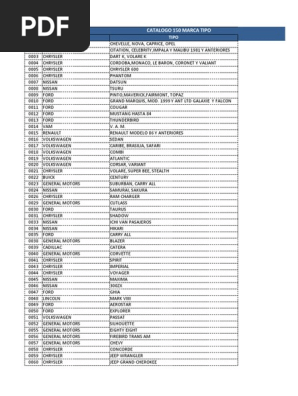 Automotive Catalog Overview | PDF | Chrysler | Pickup Truck