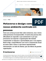 Metaverso e Design - Como Fizemos Um Ambiente Centrado em Pessoas