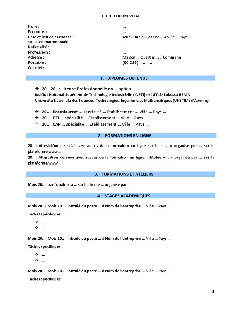 Modele de CV | PDF