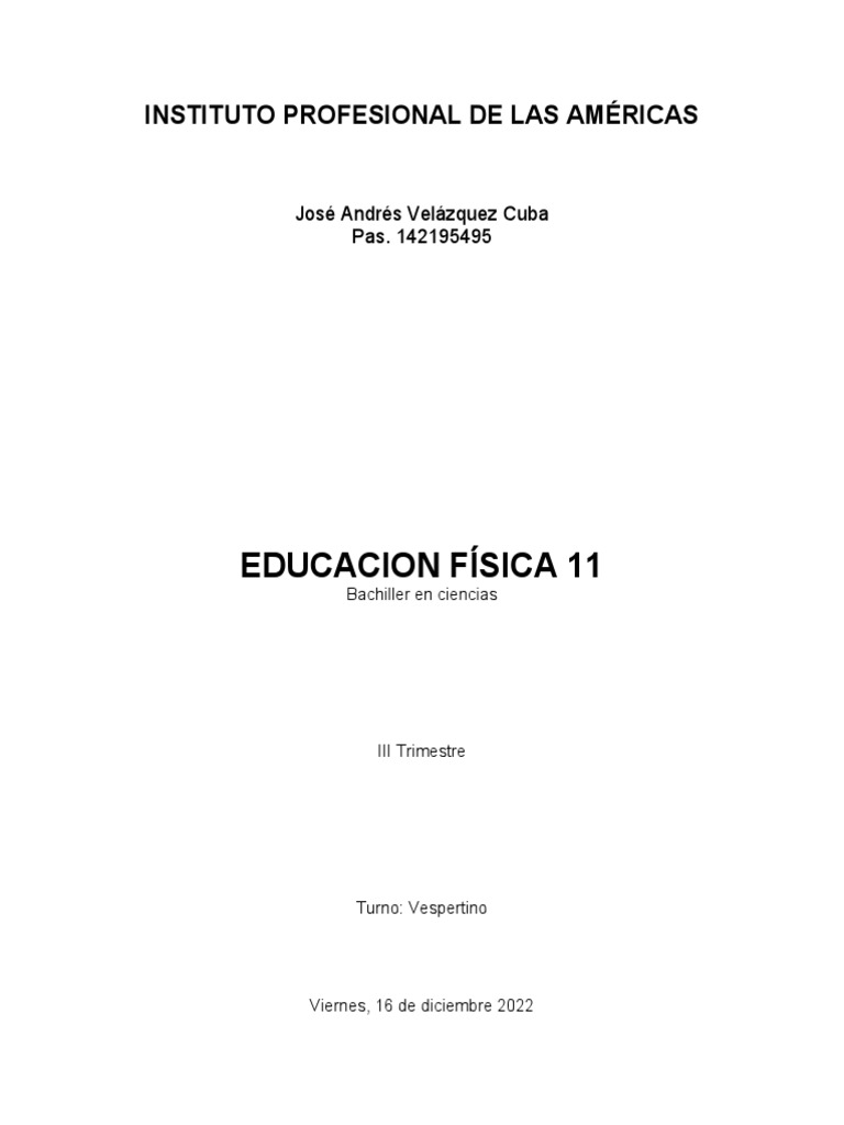 Educacion Fisica I Pdf Panamá