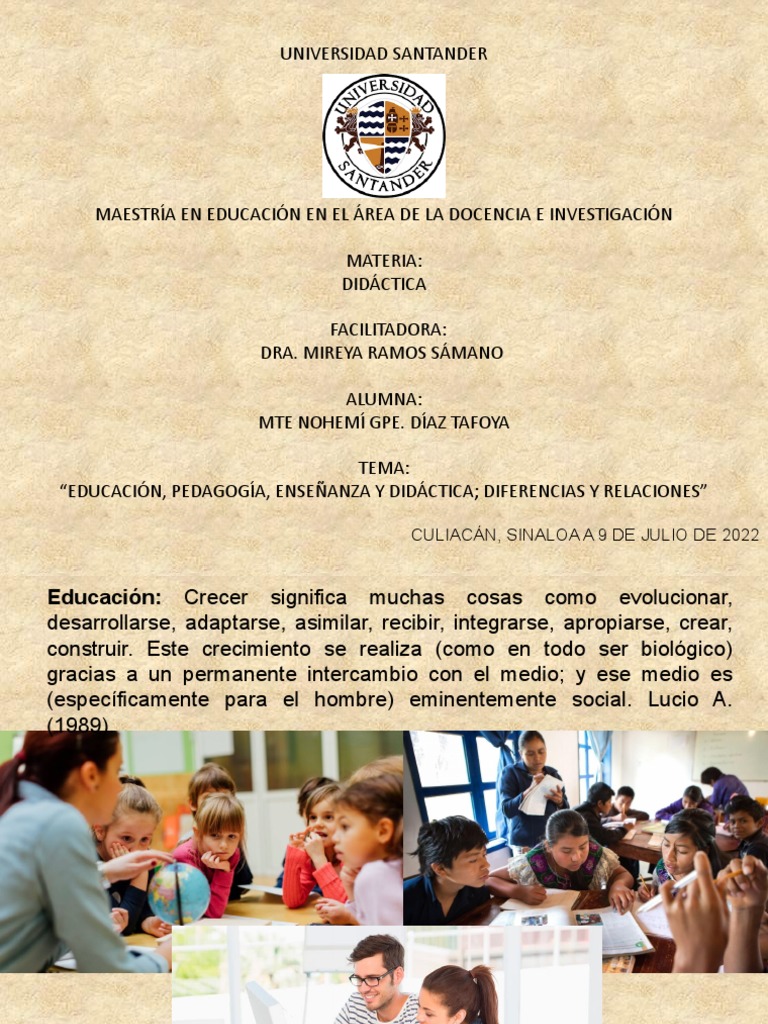 Educación y Pedagogía, Enseñanza y Didáctica | PDF | Método de ...