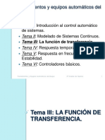 Control de Sistemas Automáticos. ULL. Tema 3