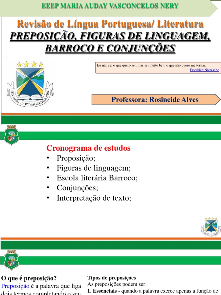 Slide de Revisão - EEEP - Rosineide | PDF | Barroco | Palavra