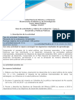 Guía de Actividades y Rúbrica de Evaluación - Unidad 1 - Tarea 2 - Desarrollo y Políticas Públicas