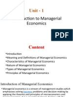 Unit - 1 Introduction To Managerial Economics