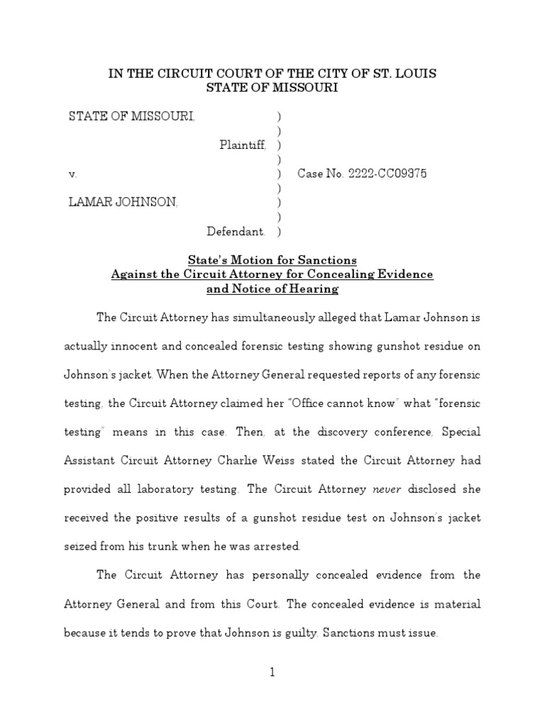 Motion For Sanctions Gardner PDF