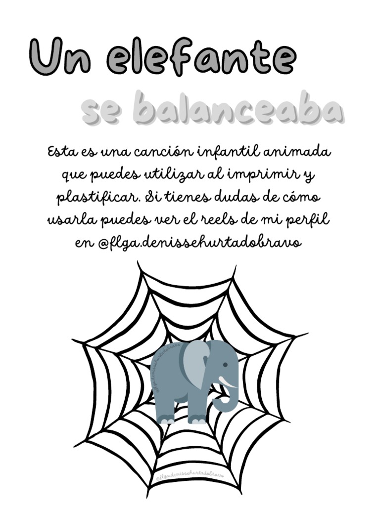 Canción Infantil: Un Elefante Se Balanceaba | PDF