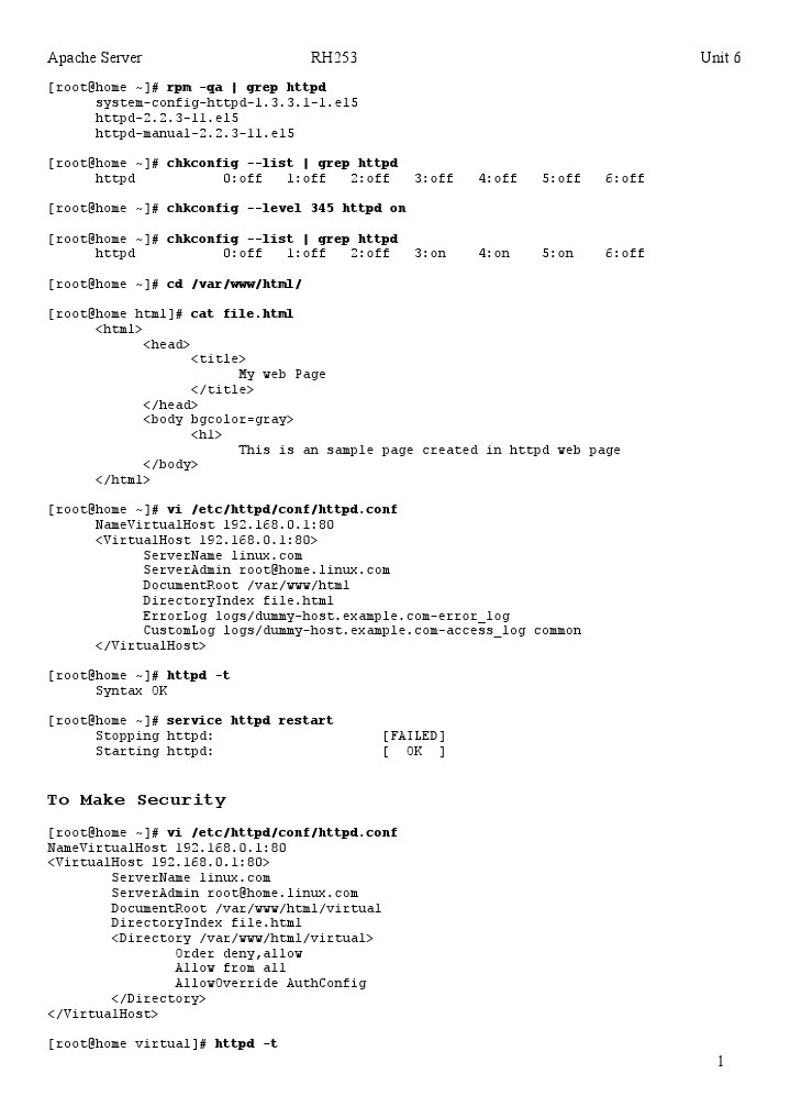 Apache Virtual Host Setup Guide | PDF
