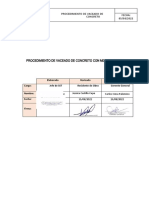 Procedimiento de Traslado y Vaceado de Concreto Con Mixer y Pluma