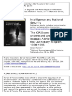 Intelligence and National Security: To Cite This Article: Gerald Haines (1997) The CIA'S Own Effort To