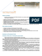 Determinantes Sociais Saúde: valores, enfoques perspectivas