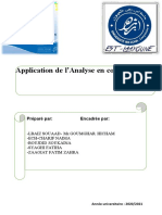 Application de L'analyse en Composantes Principales ACP : Préparé Par: Encadrée Par
