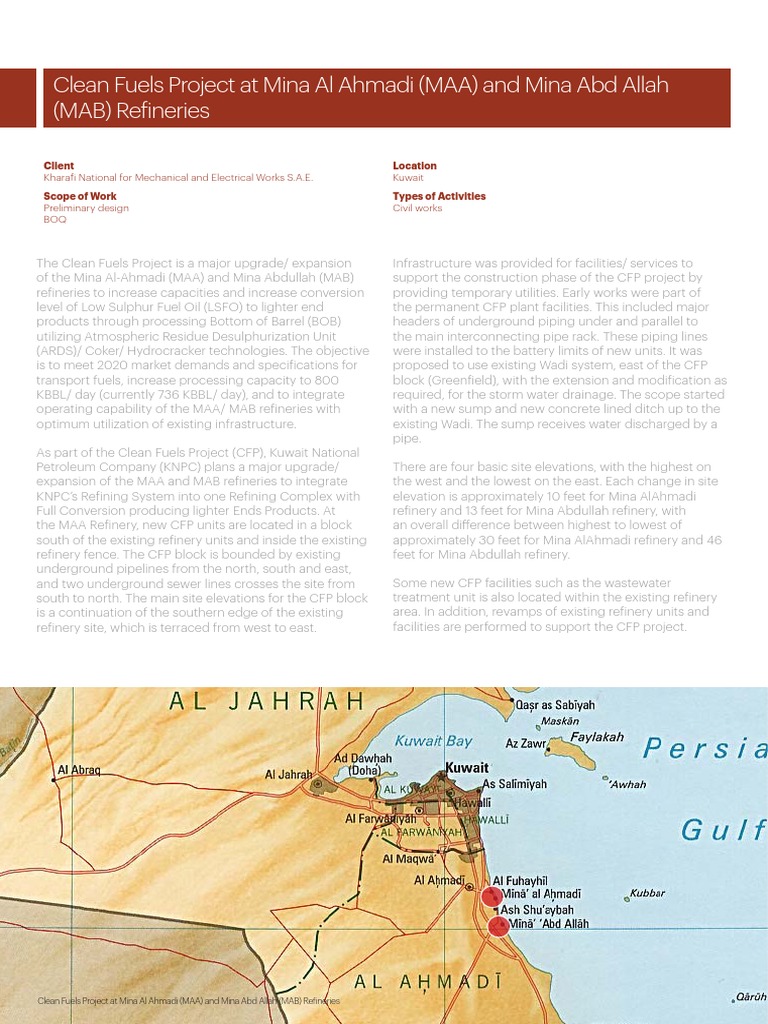 Clean Fuels Project Overview in Kuwait | PDF | Oil Refinery | Fuel Oil