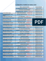 Horario de Atención A PPFF 2022