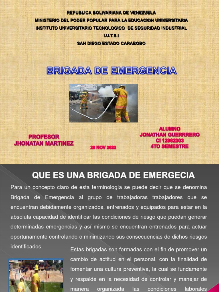 Brigada de Emergencia | PDF | Defensa Civil | Seguridad y salud ocupacional