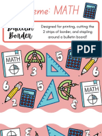 Bulletin Board Decor Border - Math Theme Numbers