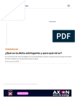 ¿Qué Es La Dieta Astringente y para Qué Sirve - Infobae