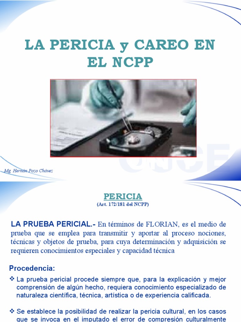 9 - La Pericia y El Careo en El Proceso Penal | PDF | Testigo experto ...