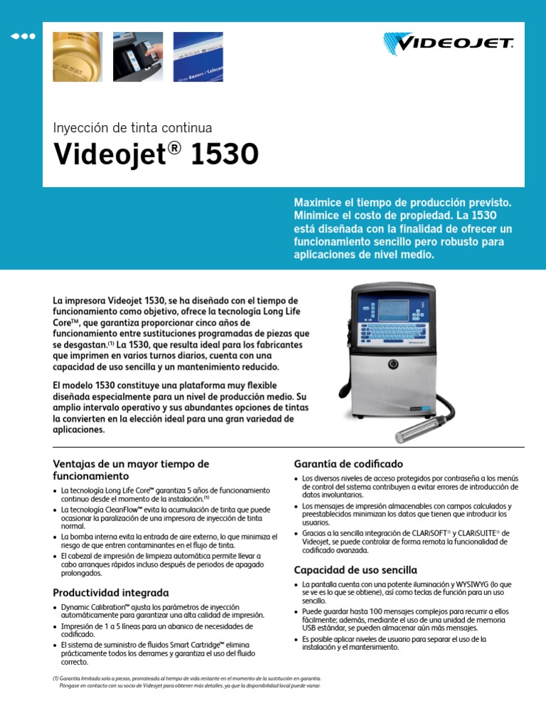 Videojet Espec | PDF | Impresora (Computación) | Informática