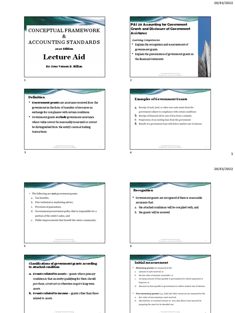 10 - Pas 20 - Government Grants | PDF | Income | Fair Value