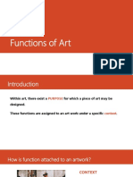 Functions of Artworks: Physical, Social & Personal