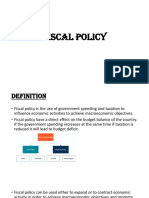 Fiscal Policy: Using Government Spending and Taxation
