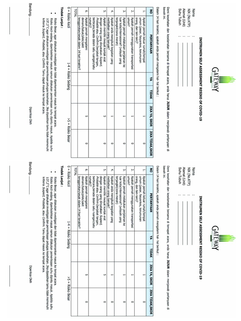 Form Assessment (Kolam Renang) | PDF