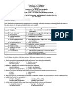 1st Quarter Pre Test in Technology and Livelihood Education EIM 10