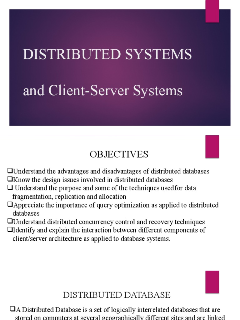 4b. Distributed DB | Download Free PDF | Databases | Client–Server Model