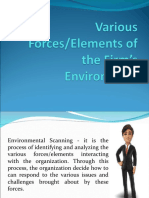 Various Forces Elements of The Firms Environment