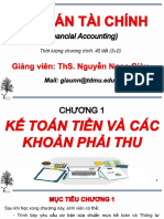 CHƯƠNG 1-KẾ TOÁN TIỀN VÀ CÁC KHOẢN PHẢI THU - (KTTC-TCNH-TDMU)